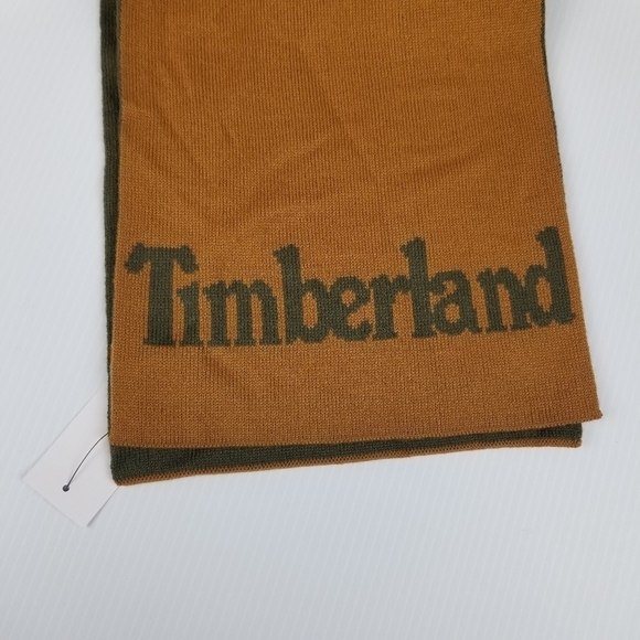 Timberland Men's Logo Jacquard Scarf and Reversible Beanie Hat 2 Piece Set NWT - Picture 4 of 11